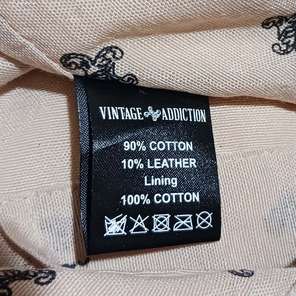 Vintage Addiction Mermaid Canvas Leather Tote Whimsy Recycled Always Be Yourself - Picture 13 of 13